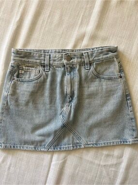 Light Wash Denim Mini Skirt - Women